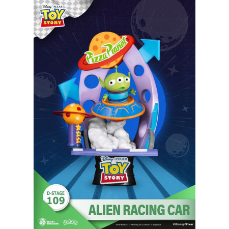 Toy Story D-Stage PVC Diorama Alien Racing Car Closed Box Version 15 cm